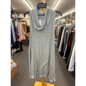 Solemio Gray Sleeveless Cowl Neck A-Line Dress Womens Size L